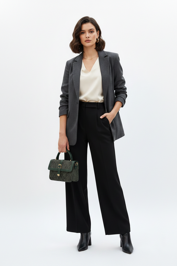 CASSEL Classic Structured Top-Handle Bag – Green