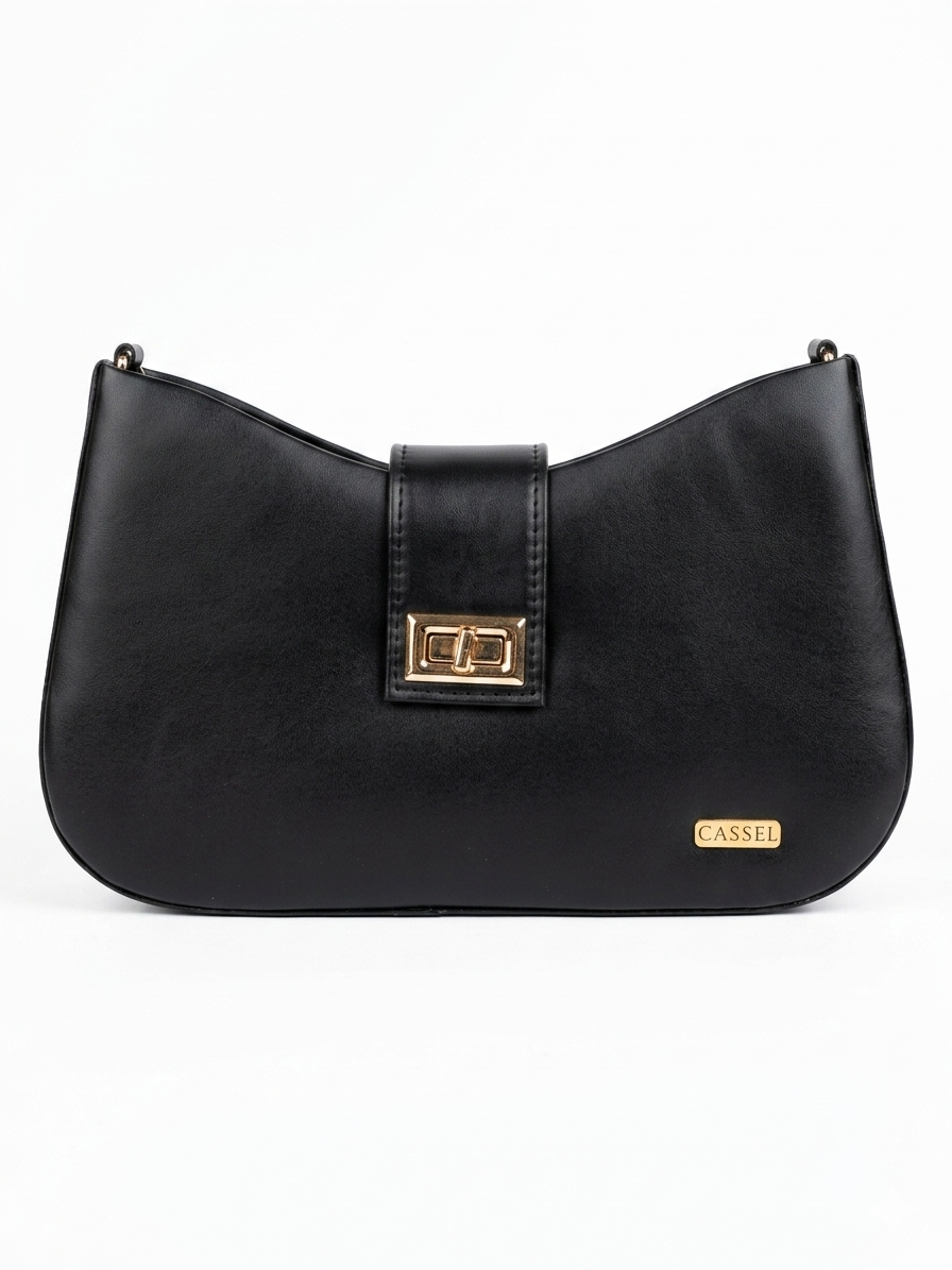 THE STELLA SHOULDER BAG — BLACK