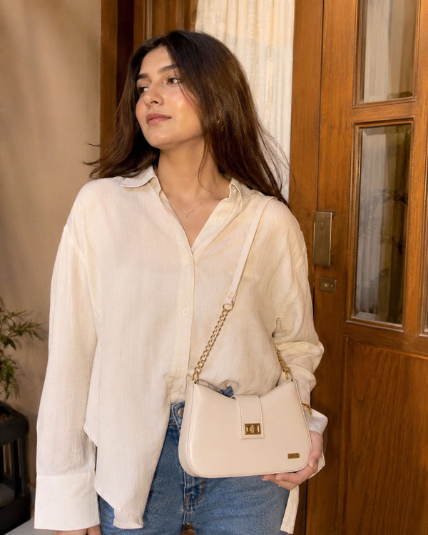 The Stella Shoulder Bag – Beige