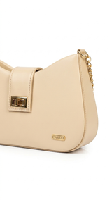 The Stella Shoulder Bag – Beige view 4