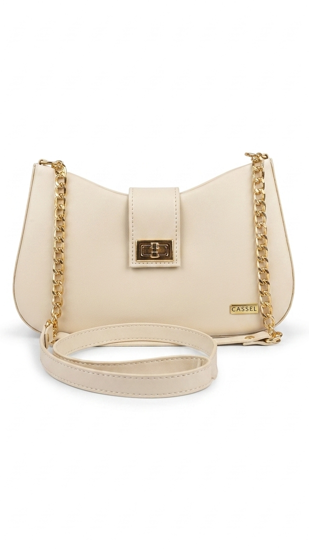 THE STELLA SHOULDER BAG — BEIGE