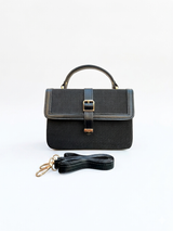 CASSEL Classic Structured Top-Handle Bag – Black view 4