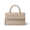 CASSEL'S CROCELLA TOP HANDLE BAG — BEIGE